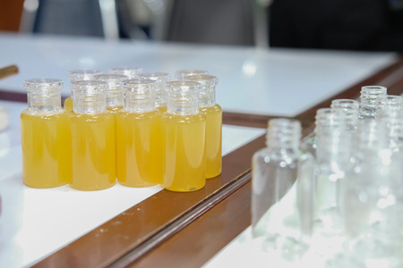 kaffir lime bergamot soap shampoo in bottleの写真素材