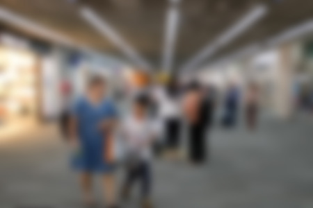 people in airport terminal. blur defocused backgroundの写真素材