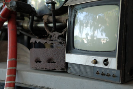 old obsolete vintage retro antique tv television