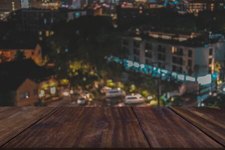 city night light bokeh defocused blurred background abstractの写真素材