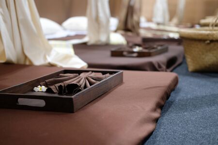 massage bed in spa wellness center. relaxation lifestyleの写真素材