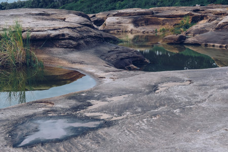 grand canyon stone rock formation. river landscape view in summer