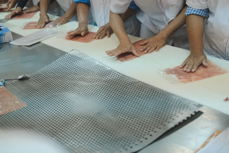 hand cooking dried grilled roasted baked crispy pork