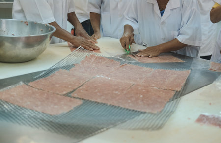 hand cooking dried grilled roasted baked crispy pork