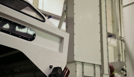 precleaner destoner machine. coffee processing in food factory industryの写真素材