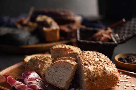bacon bread pastry bakery. baked homemade food