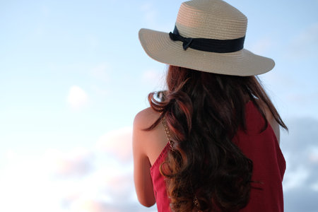 young asian woman traveler tourist traveling visiting landmark. journey trip travel concept
