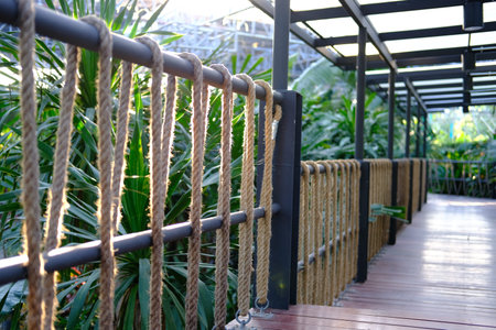 bridge footbridge walkway in tranquil garden park