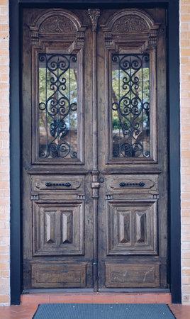 old classic vintage retro wooden door doorway