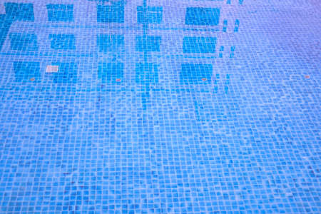surface water level of swimming pool for abstract backgroundの写真素材