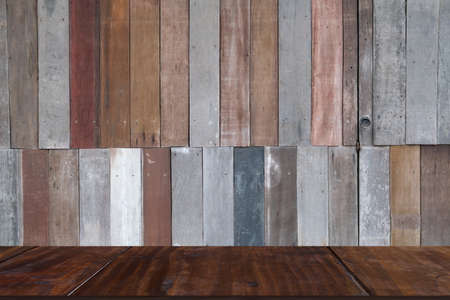 brown wood planks texture with natural pattern abstract background for design and decorationの写真素材