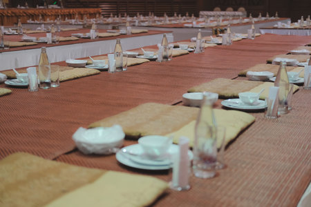 water bottle napkin dish plate cushion mattress for banquet food catering service