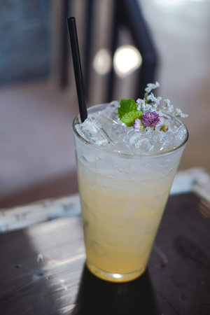 homemade lemon ginger kombucha soda refreshment probiotic beverage drink