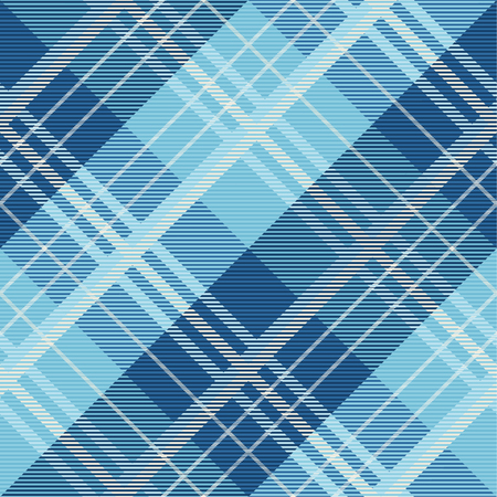 Seamless tartan plaid pattern in blue tone.のイラスト素材