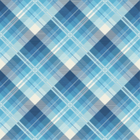 Seamless tartan plaid pattern in blue tone.