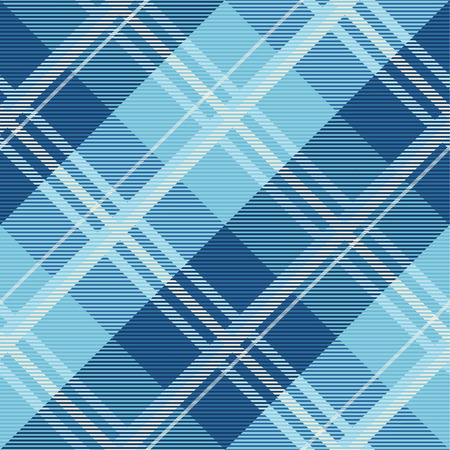 Seamless tartan plaid pattern in blue tone.のイラスト素材