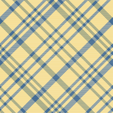 Tartan pattern,Scottish traditional fabric seamless, yellow and blue tone.のイラスト素材