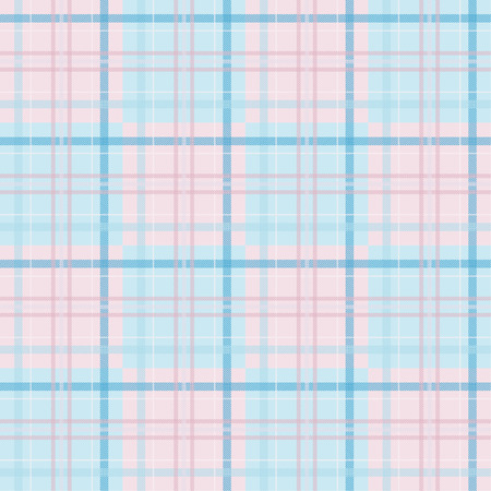Seamless tartan plaid pattern in blue and pink tone.のイラスト素材