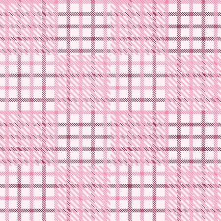 Seamless tartan plaid pattern in pink tone.のイラスト素材