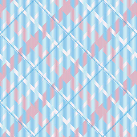 Seamless tartan plaid pattern in blue and pink tone.のイラスト素材