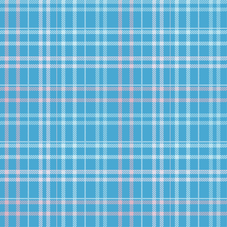 Seamless tartan plaid pattern in blue and pink tone.のイラスト素材