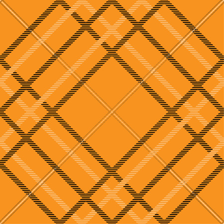 Tartan pattern,Scottish traditional fabric, orange tone background.のイラスト素材