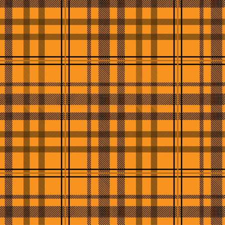 Tartan pattern,Scottish traditional fabric, orange tone background.のイラスト素材