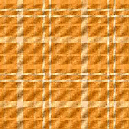 Tartan pattern,Scottish traditional fabric, orange tone background.のイラスト素材