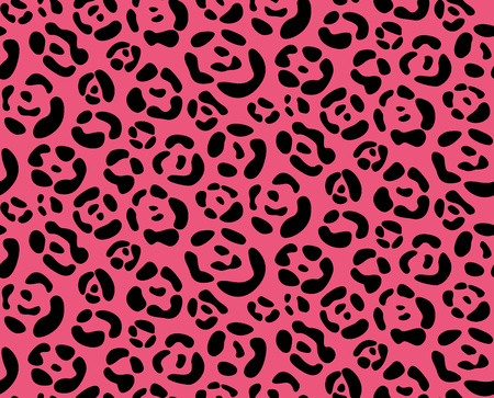 Leopard  seamless pattern design in pink color. Can be used in textiles, fashion, clothes, paper print and website backdrop.のイラスト素材