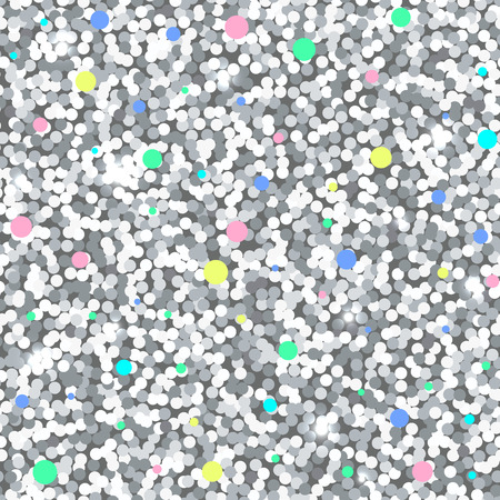 Seamless texture pattern of sparkling silver glitter in pastel tone.のイラスト素材
