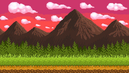 A landscape for a game.のイラスト素材