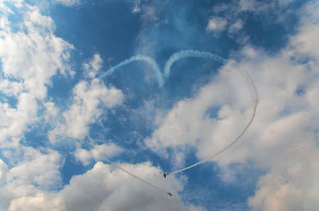 aerial acrobaticsの写真素材