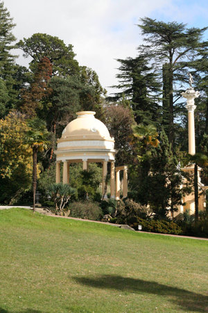 Historical gazebo in the arboretumの写真素材