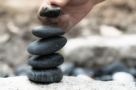 All the successful have a good support,  zen stone, balance, rock, peaceful conceptの写真素材