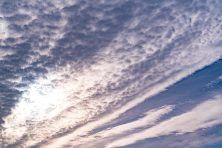 blue sky with cloud on sunny day with filterの写真素材