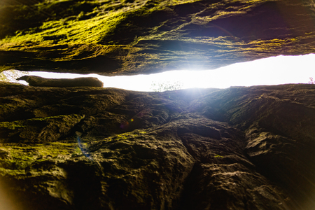 The narrow gorge of Huangshan mountain, Anhui, Chinaの写真素材