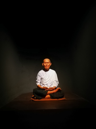Pattaya Chonburi, Thailand, 27 July 2017 : the wax figure of Thai venerable nunsのeditorial素材