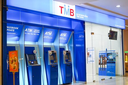 Chonburi, Thailand, FEB 2018 : ATM Banking service for financial transaction in the shopping mallのeditorial素材