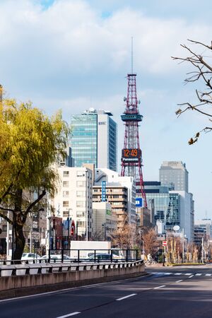 SAPPORO HOKKAIDO, JAPAN - NOV 2018 : Sapporo TV Towerのeditorial素材