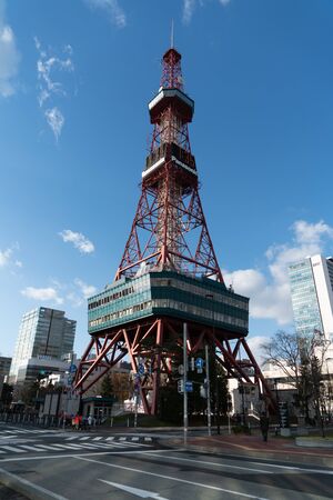 SAPPORO HOKKAIDO, JAPAN - NOV 2018 : Sapporo TV Towerのeditorial素材