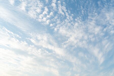 white soft cloud texture on blue sky backdropの写真素材