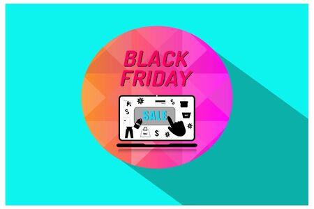 Black Friday Sale concept vector, shopping iconのイラスト素材