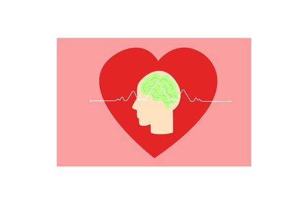 Mental health concept, healthcare and medical vectorのイラスト素材