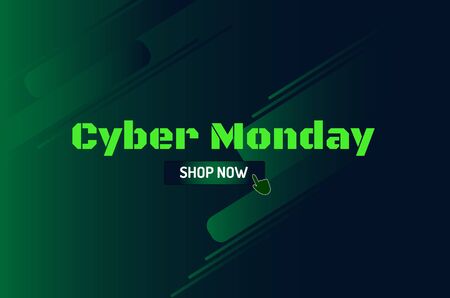 Cyber Monday sale vector background and Shop now iconのイラスト素材