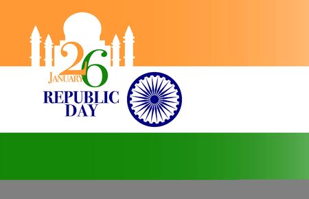 India Republic Day Celebration on January 26 , Indian national day Vector illustratorのイラスト素材