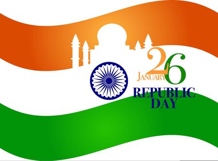 India Republic Day Celebration on January 26 , Indian national day Vector illustratorのイラスト素材