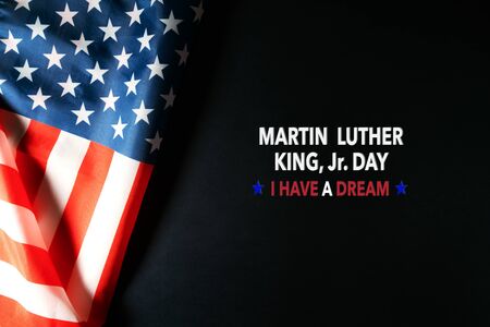 Martin Luther King Day Anniversary - American flag abstract backgroundの写真素材