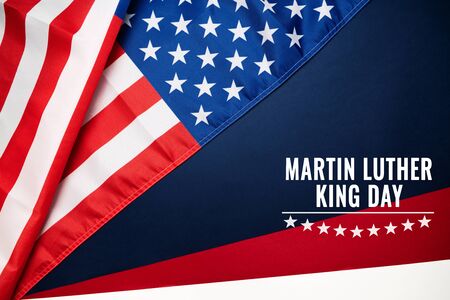 Martin Luther King, Jr. Day Anniversary - American flagの写真素材
