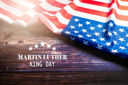 Martin Luther King Day Anniversary - American flag abstract backgroundの写真素材