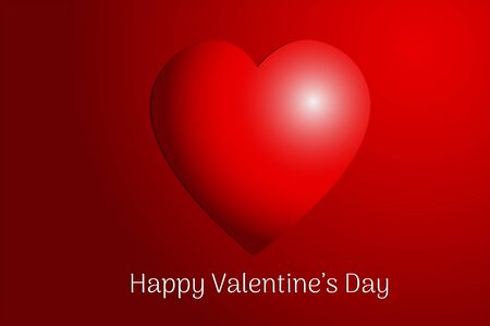 Valentine's day concept. Vector illustration. Red hearts 3d on red background. love sale banner or greeting cardのイラスト素材